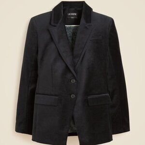 J.Crew NWT s. 20 Madelyn blazer in Black velvet New with tags